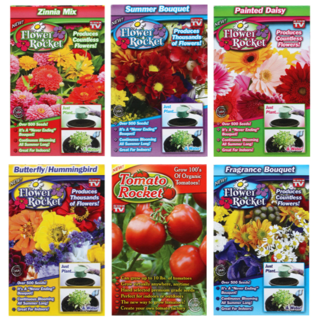 Flower Rocket As Seen On TV Concentrated Seed Disc Set Of, 40 OFF
