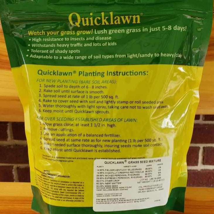 Quicklawn Grass Seed Green Thumbs Garden
